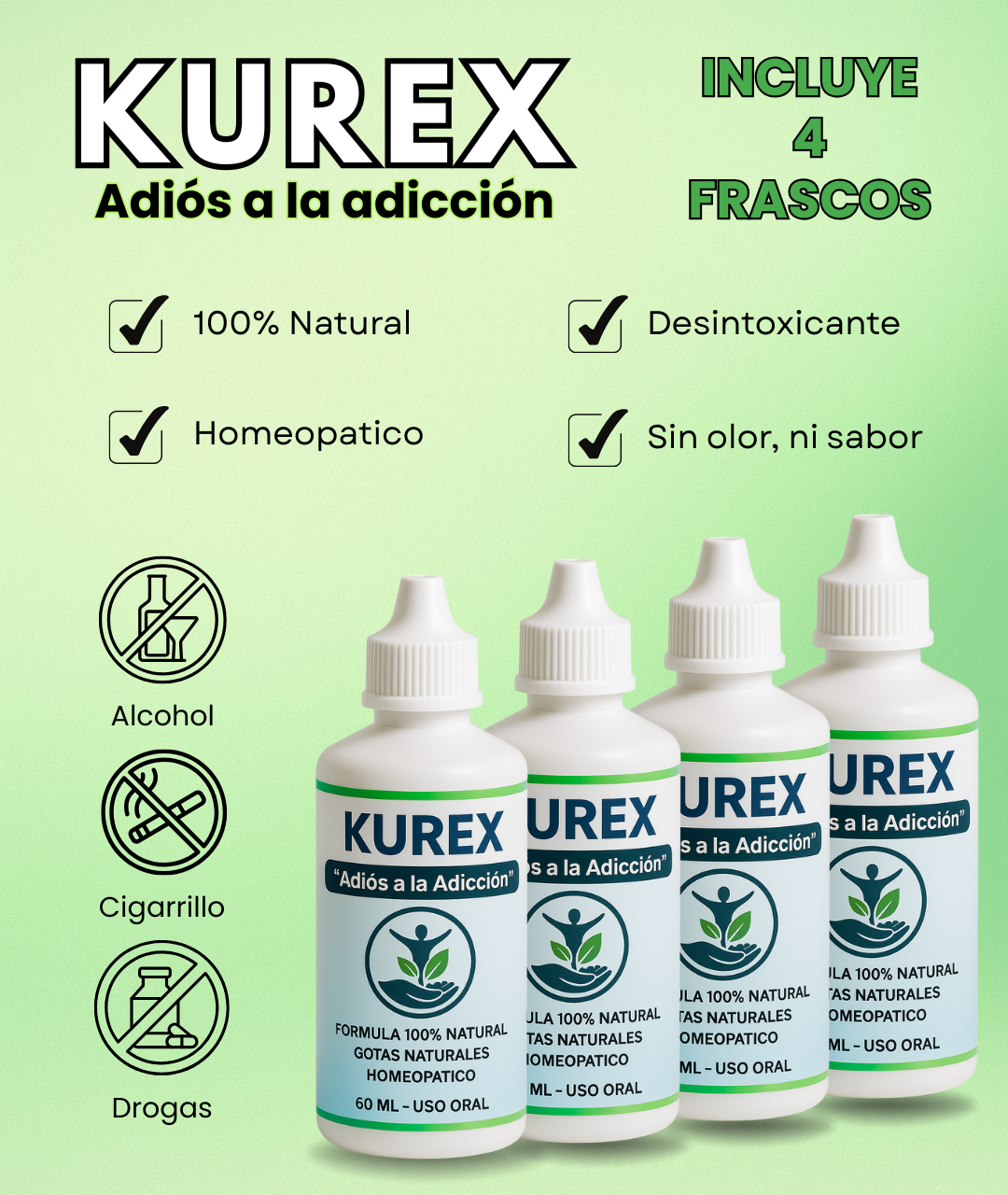 LIBERATE DE LOS VICIOS CON KUREX 🌿